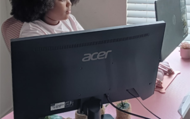 Student studying